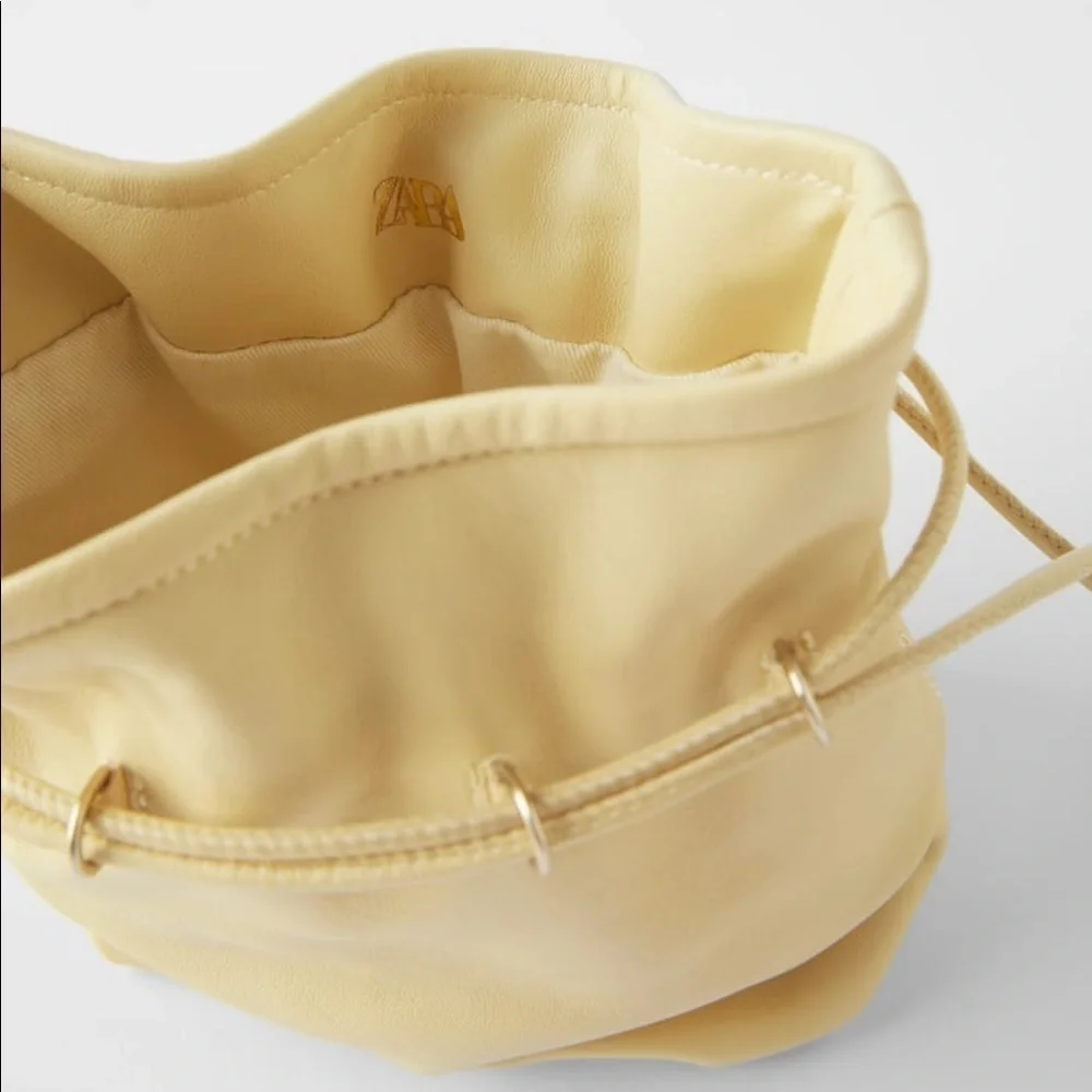 ZARA Leather Double Strap Bucket Bag